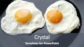  Presentation with egg dishes - Slides featuring egg smile background and a dark gray colored foreground