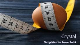  Presentation with egg - Cool new PPT layouts with egg-with-measuring-tape backdrop and a wine colored foreground