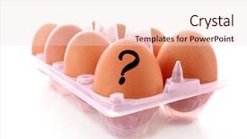 Presentation with finance question - Cool new PPT theme with egg with question mark backdrop and a lemonade colored foreground