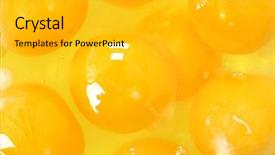  Presentation with egg - PPT theme enhanced with egg yolk close up background background and a light gray colored foreground