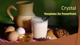  Presentation with tablecloth - Audience pleasing slide deck consisting of eggnog-with-milk-and-eggs backdrop and a tawny brown colored foreground