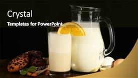  Presentation with milk - PPT theme featuring eggnog-with-milk-and-eggs background and a black colored foreground