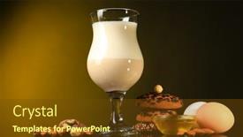  Presentation with spices - Beautiful PPT theme featuring eggnog-with-spices-and-orange backdrop and a tawny brown colored foreground