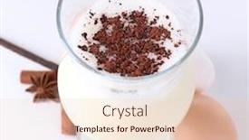  Presentation with spices - Presentation design with eggnog-with-spices-isolated background and a lemonade colored foreground