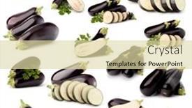  Presentation with eggplant - Audience pleasing theme consisting of eggplant-isolated-on-white-background backdrop and a soft green colored foreground