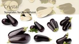  Presentation with eggplant - Cool new slides with eggplant-isolated-on-white-background backdrop and a lemonade colored foreground