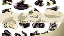  Presentation with eggplant - Audience pleasing PPT theme consisting of eggplant-isolated-on-white-background backdrop and a lemonade colored foreground