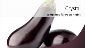  Presentation with eggplant - Cool new presentation design with eggplant or aubergine vegetable isolated backdrop and a white colored foreground
