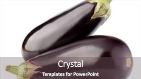  Presentation with eggplant - Presentation enhanced with eggplant or aubergine vegetable isolated background and a tawny brown colored foreground