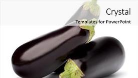  Presentation with eggplant - PPT layouts with eggplant or aubergine vegetable background and a white colored foreground
