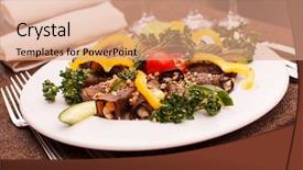  Presentation with eggplant - PPT layouts enhanced with eggplant rolls background and a coral colored foreground