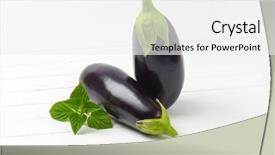  Presentation with sage - Slide deck having eggplants and sage on white background and a white colored foreground