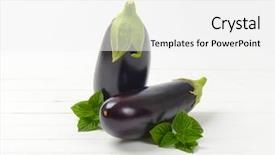  Presentation with sage - Audience pleasing presentation theme consisting of eggplants and sage on white backdrop and a white colored foreground