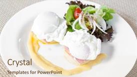  Presentation with muffins - Cool new presentation theme with eggs benedict- toasted english muffins backdrop and a lemonade colored foreground