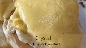  Presentation with muffin - Slide deck having eggs-benedict-eggs-on-english background and a gold colored foreground