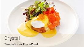  Presentation with avocado - Presentation theme with eggs-benedict-with-smoked-salmon background and a lemonade colored foreground