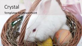  Presentation with pastel - Amazing presentation design having eggs easter with rabbit backdrop and a soft green colored foreground
