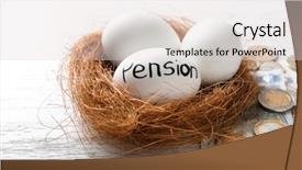  Presentation with pension - Cool new PPT theme with eggs euro - egg with word pension backdrop and a lemonade colored foreground