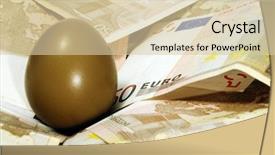  Presentation with egg - Beautiful PPT theme featuring eggs euro - golden egg backdrop and a  colored foreground
