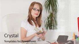  Presentation with holy mass communion a golden - Slide deck consisting of eggs euro - young businesswoman holds nest background and a soft green colored foreground