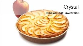  Presentation with fall - Presentation theme consisting of eggs fall - apple pie isolated on white background and a white colored foreground