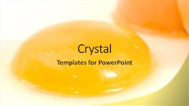  Presentation with broken egg - Presentation consisting of eggs fall - broken egg close up background and a  colored foreground