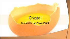  Presentation with fall - Amazing theme having eggs fall - egg yolk closeup on white backdrop and a yellow colored foreground