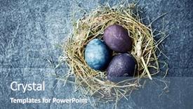  Presentation with skin color natural lavender lemon - Colorful presentation theme enhanced with eggs in a hay nest backdrop and a seafoam green colored foreground