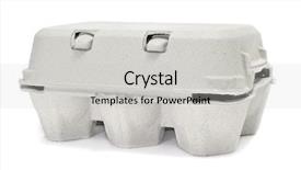  Presentation with egg - PPT theme with eggs in an egg carton background and a light gray colored foreground