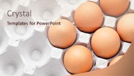  Presentation with box - Beautiful slide deck featuring eggs in box backdrop and a lemonade colored foreground