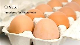  Presentation with packaging - Theme with eggs in cardboard packing background and a lemonade colored foreground