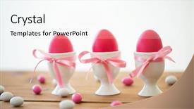  Presentation with jewish holiday symbol jewish food - Colorful theme enhanced with eggs in ceramic cup holder backdrop and a cool aqua colored foreground