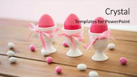  Presentation with jewish holiday symbol jewish food - Slides featuring eggs in ceramic cup holder background and a lemonade colored foreground