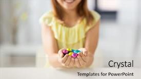  Presentation with happy holidays - Colorful PPT layouts enhanced with eggs in colorful foil wrapper backdrop and a lemonade colored foreground