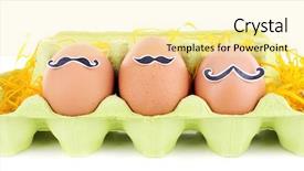  Presentation with egg - PPT theme having eggs in egg tray isolated background and a  colored foreground