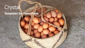  Presentation with container - Cool new PPT theme with eggs-in-the-same-basket backdrop and a violet colored foreground