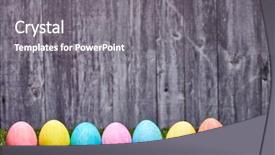  Presentation with greeting card - Cool new presentation design with eggs lying on a green backdrop and a gray colored foreground