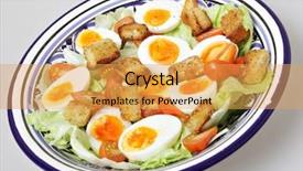  Presentation with iceburg - Presentation theme featuring eggs miniature plum tomatoes iceburg background and a  colored foreground