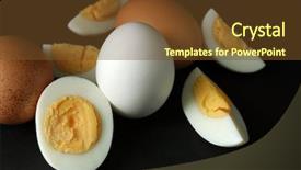  Presentation with black - Audience pleasing PPT theme consisting of eggs on black background nutrition backdrop and a  colored foreground
