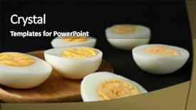  Presentation with science concept painted black brain - Colorful presentation design enhanced with eggs on black background nutrition backdrop and a black colored foreground