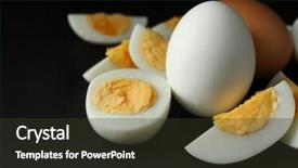  Presentation with black - Beautiful slide set featuring eggs on black background nutrition backdrop and a  colored foreground