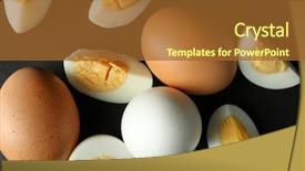  Presentation with science concept painted black brain - Presentation theme featuring eggs on black background nutrition background and a  colored foreground