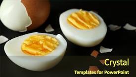  Presentation with science concept painted black brain - Amazing PPT theme having eggs on black background nutrition backdrop and a  colored foreground