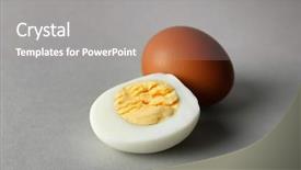  Presentation with grey - Beautiful slide deck featuring eggs on grey background nutrition backdrop and a  colored foreground