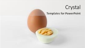  Presentation with eggs egg carton egg box - Cool new PPT layouts with eggs on white background nutrition backdrop and a  colored foreground