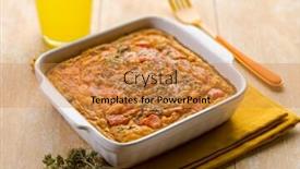  Presentation with oregano - Audience pleasing PPT layouts consisting of eggs-quiche-with-tomatoes backdrop and a gold colored foreground