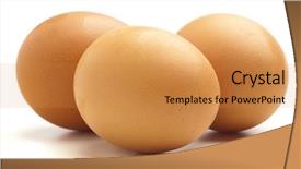  Presentation with dairy - Presentation design consisting of eggs stack isolated background and a  colored foreground