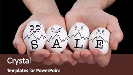  Presentation with cute - PPT layouts enhanced with eggs with funny face smiley background and a tawny brown colored foreground