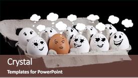  Presentation with valentines day - Presentation with eggs with happy smiley faces background and a tawny brown colored foreground