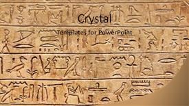 Presentation with sandstone - Presentation design with egiptian hieroglyphs carved in sandstone background and a coral colored foreground